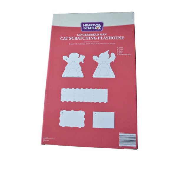 Heart to Tail  Gingerbread Man Cat Scratching Playhouse with Catnip NIB - Picture 3 of 3